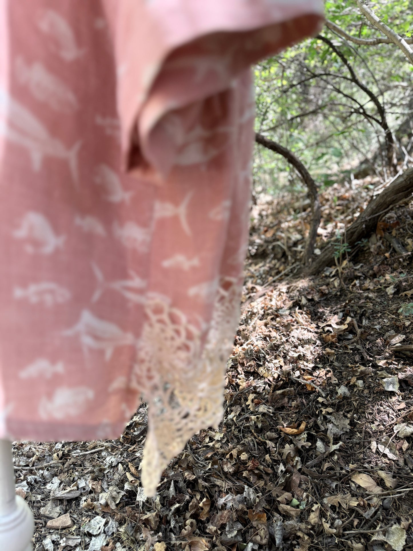 Peachy fish Up-cycled top