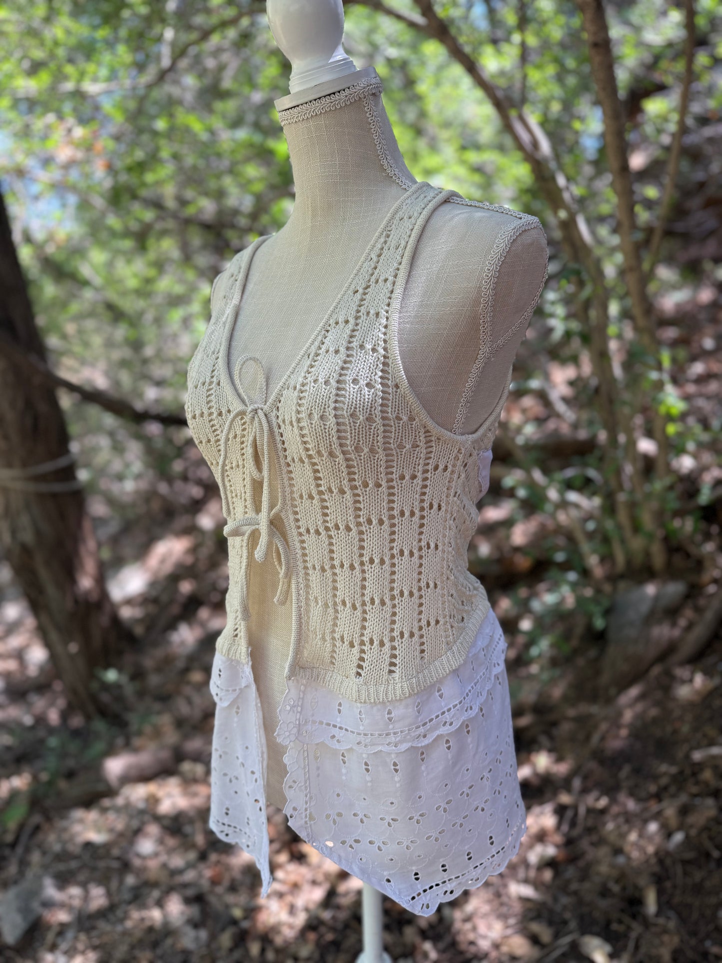 Vintage crochet vest