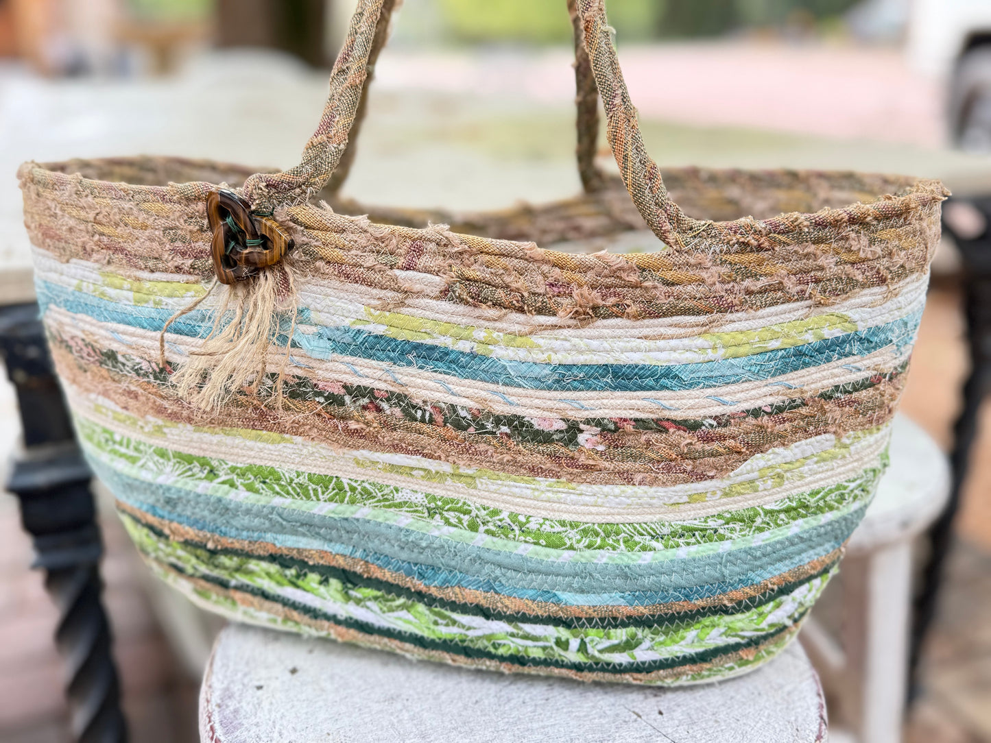 Custom rope tote for Megan