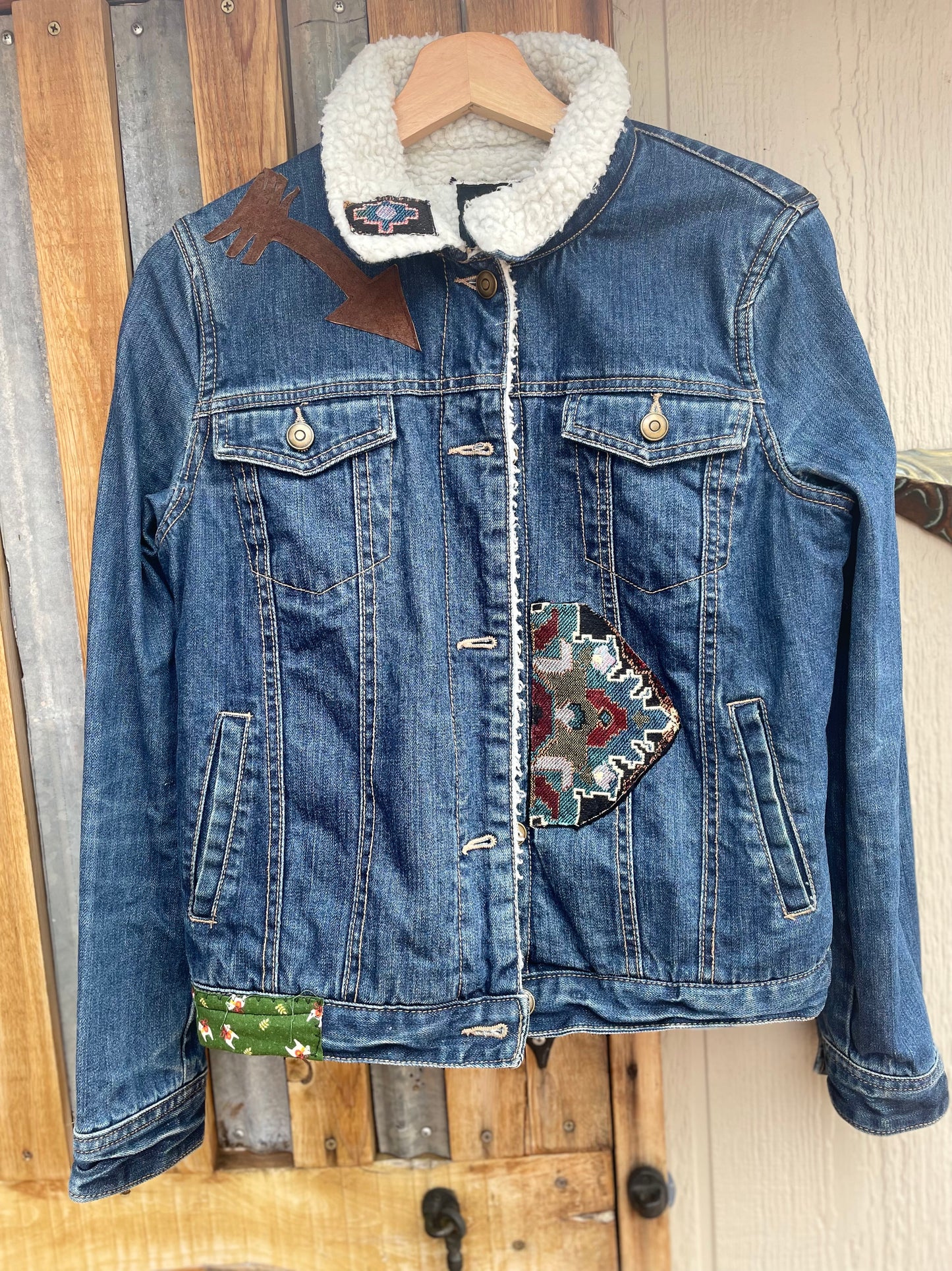 “Pony Show” Re-imagined denim shearling jacket