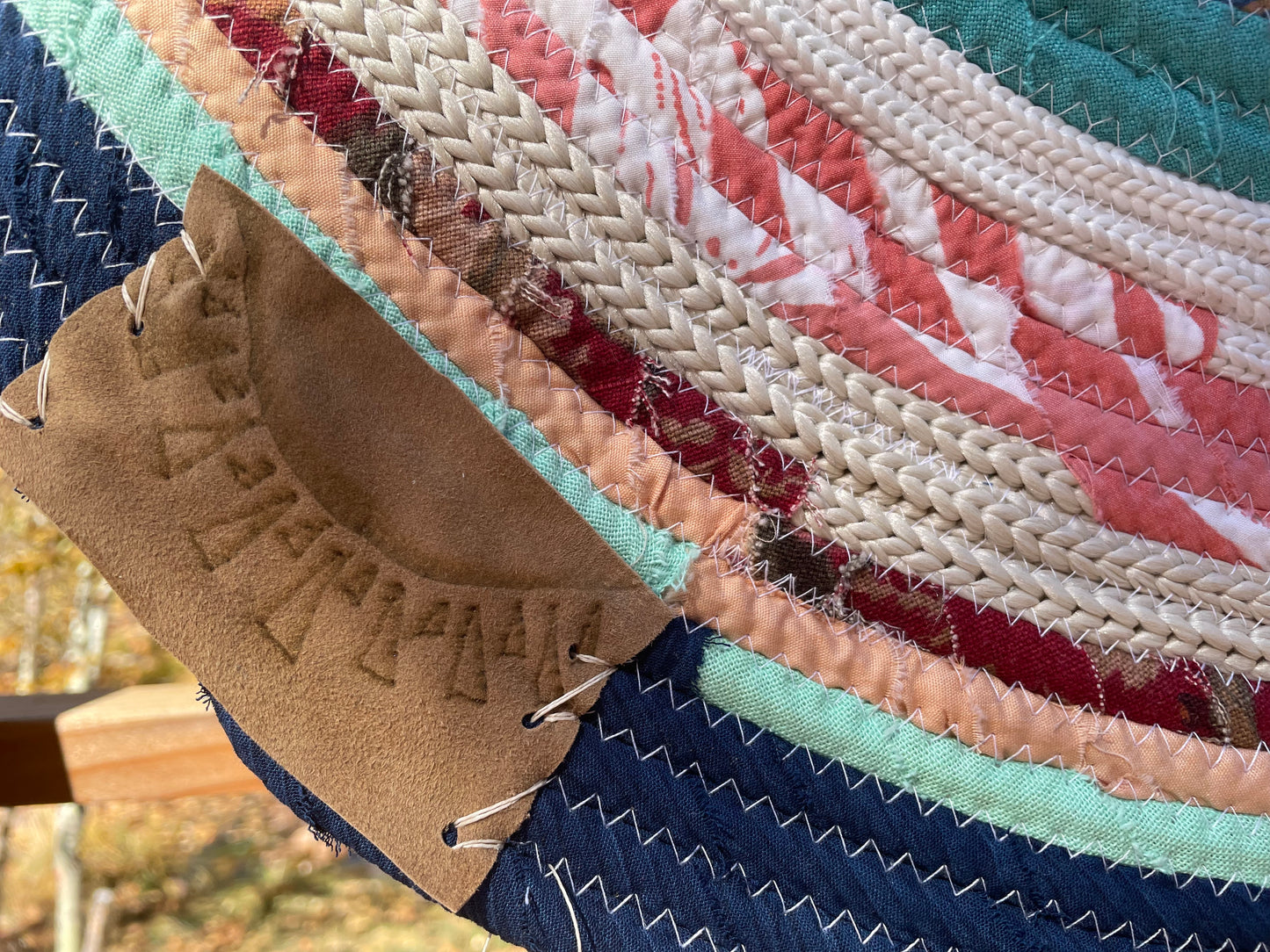 “Sunrise at the lodge” handmade rug