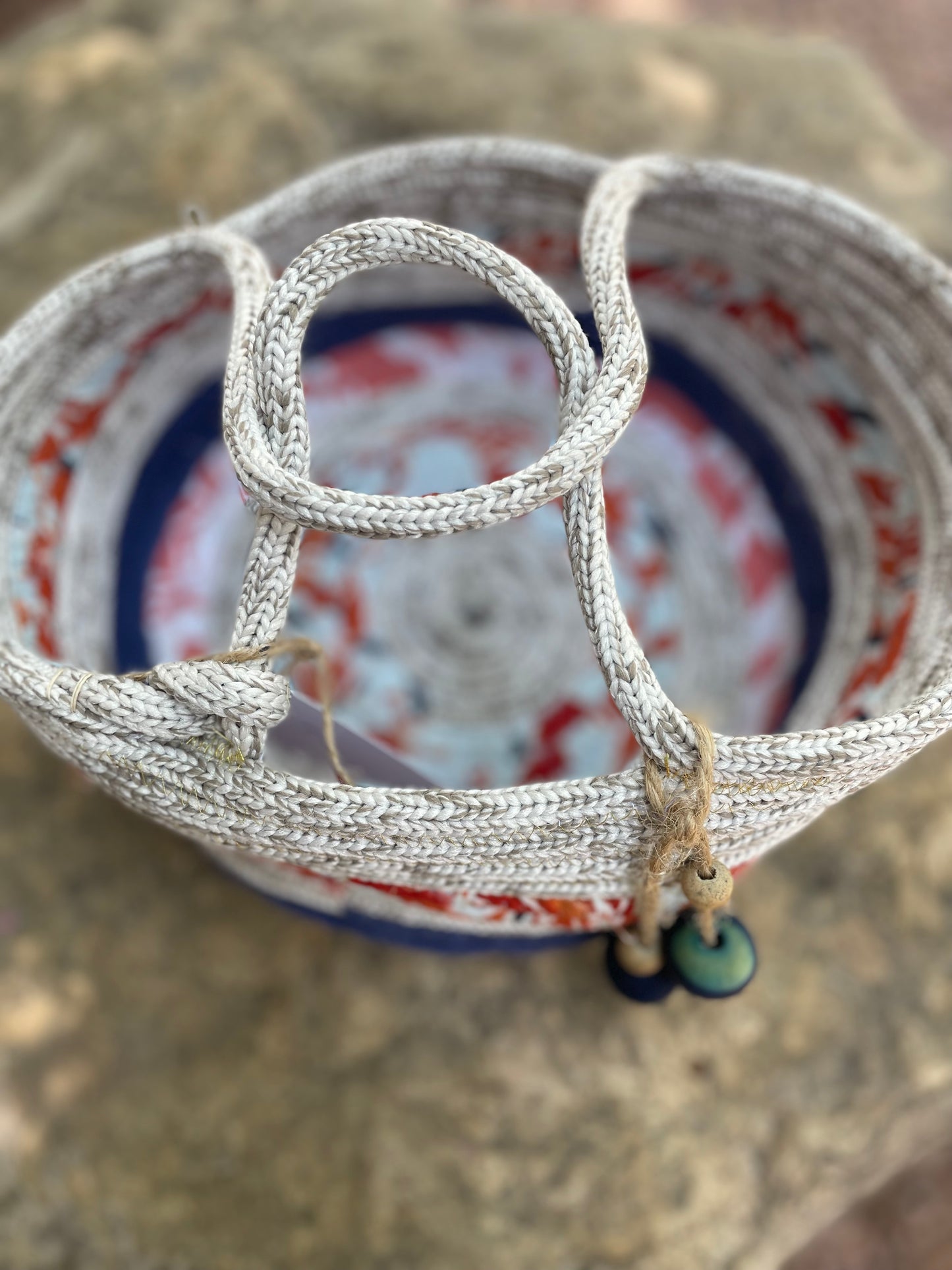 Indigo Sunset rope basket