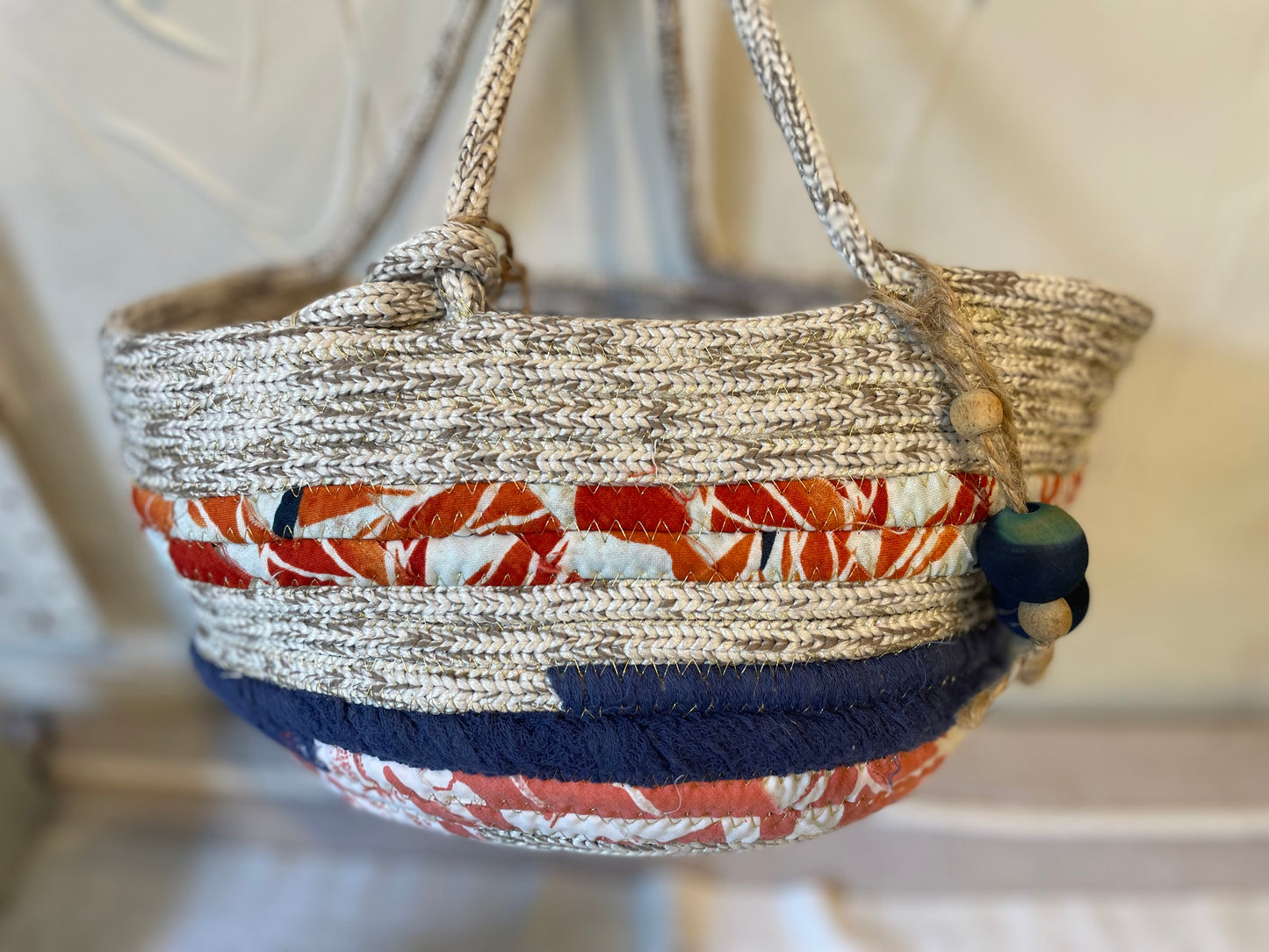 Indigo Sunset rope basket