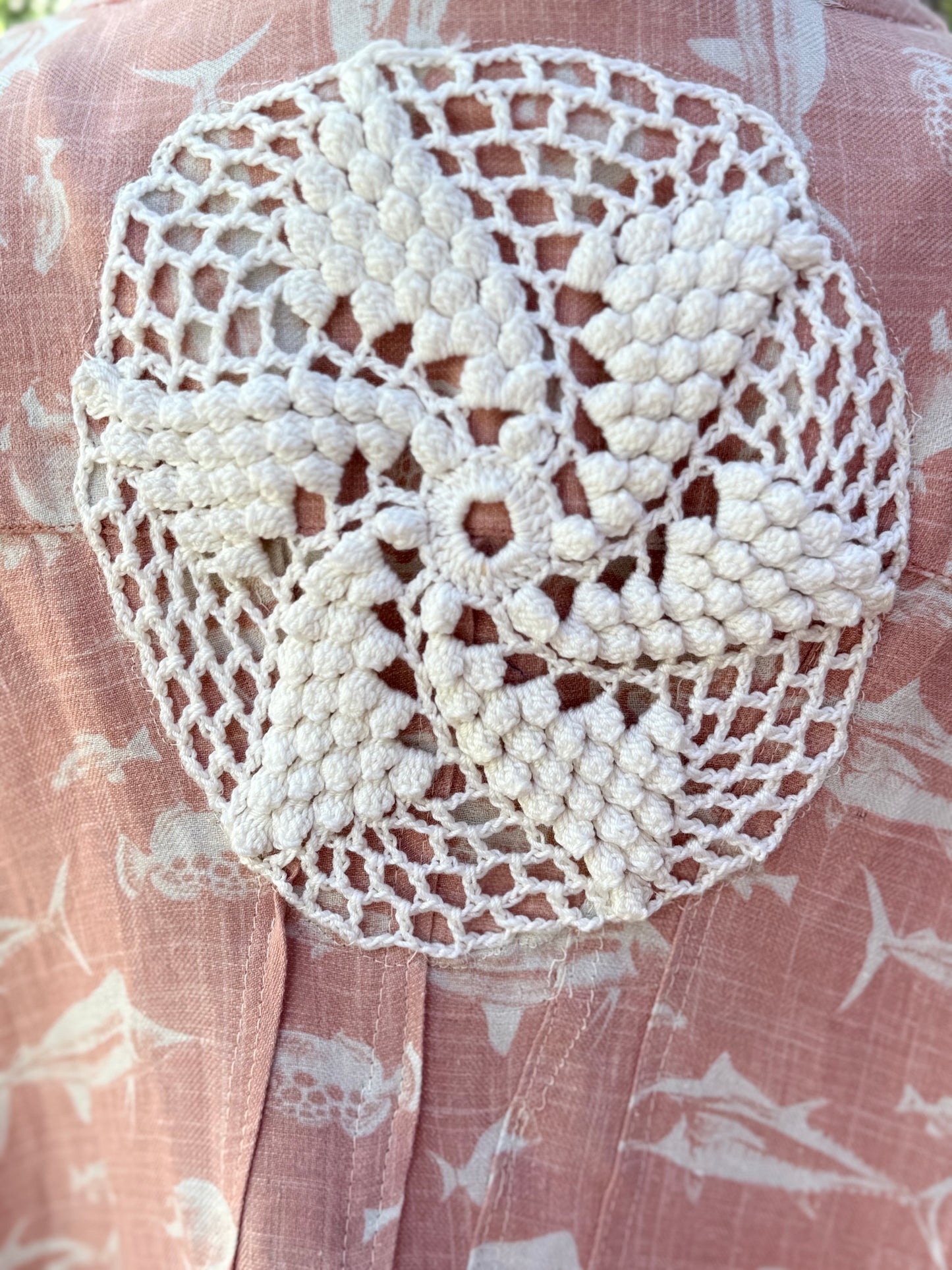 Peachy fish Up-cycled top