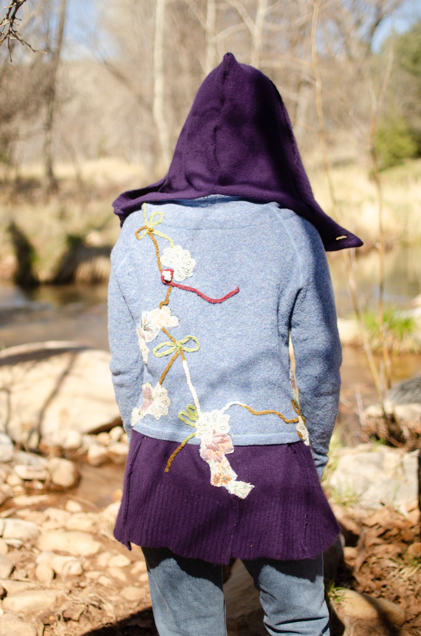 Fairy Garden Up-cycled sweater