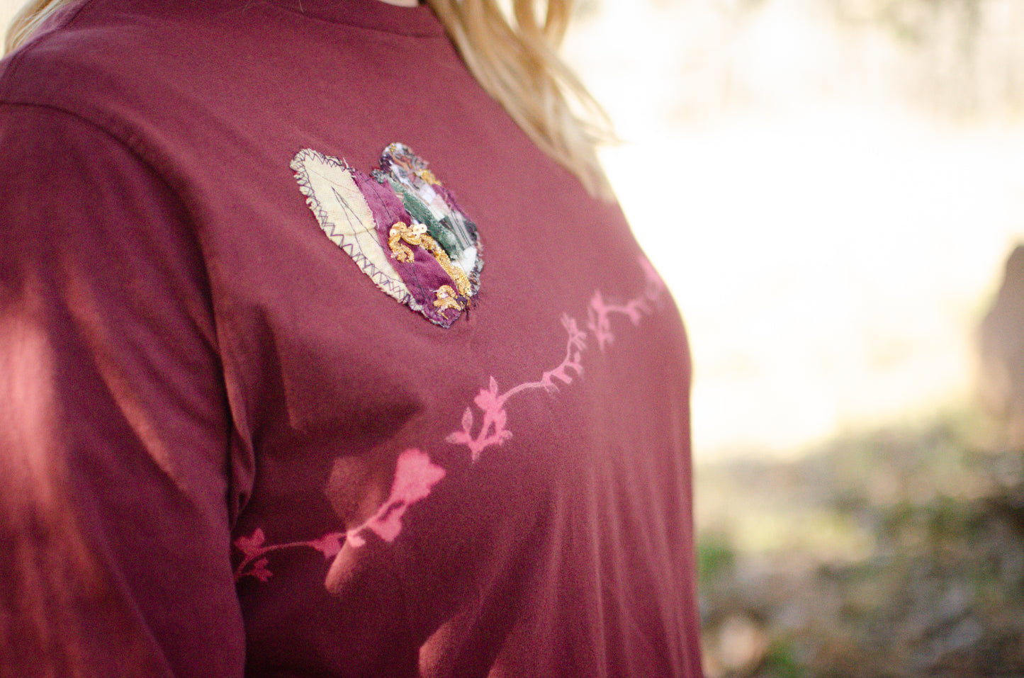 Wine and Vines Up-cycled Tunic sweater