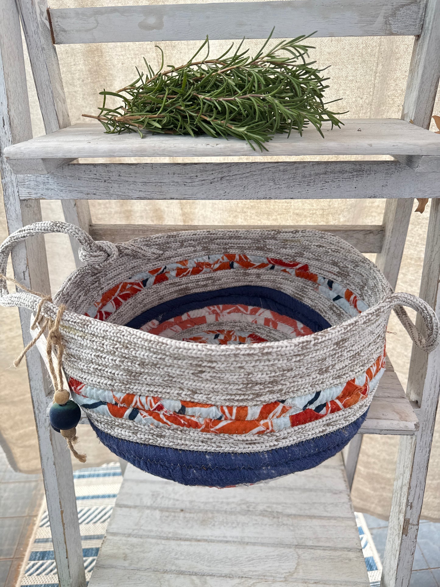 Indigo Blues rope basket