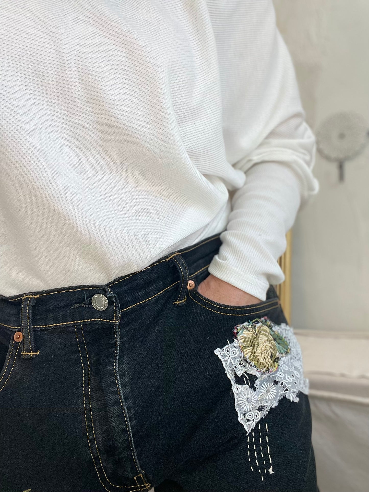 Vintage Levi's embellished black