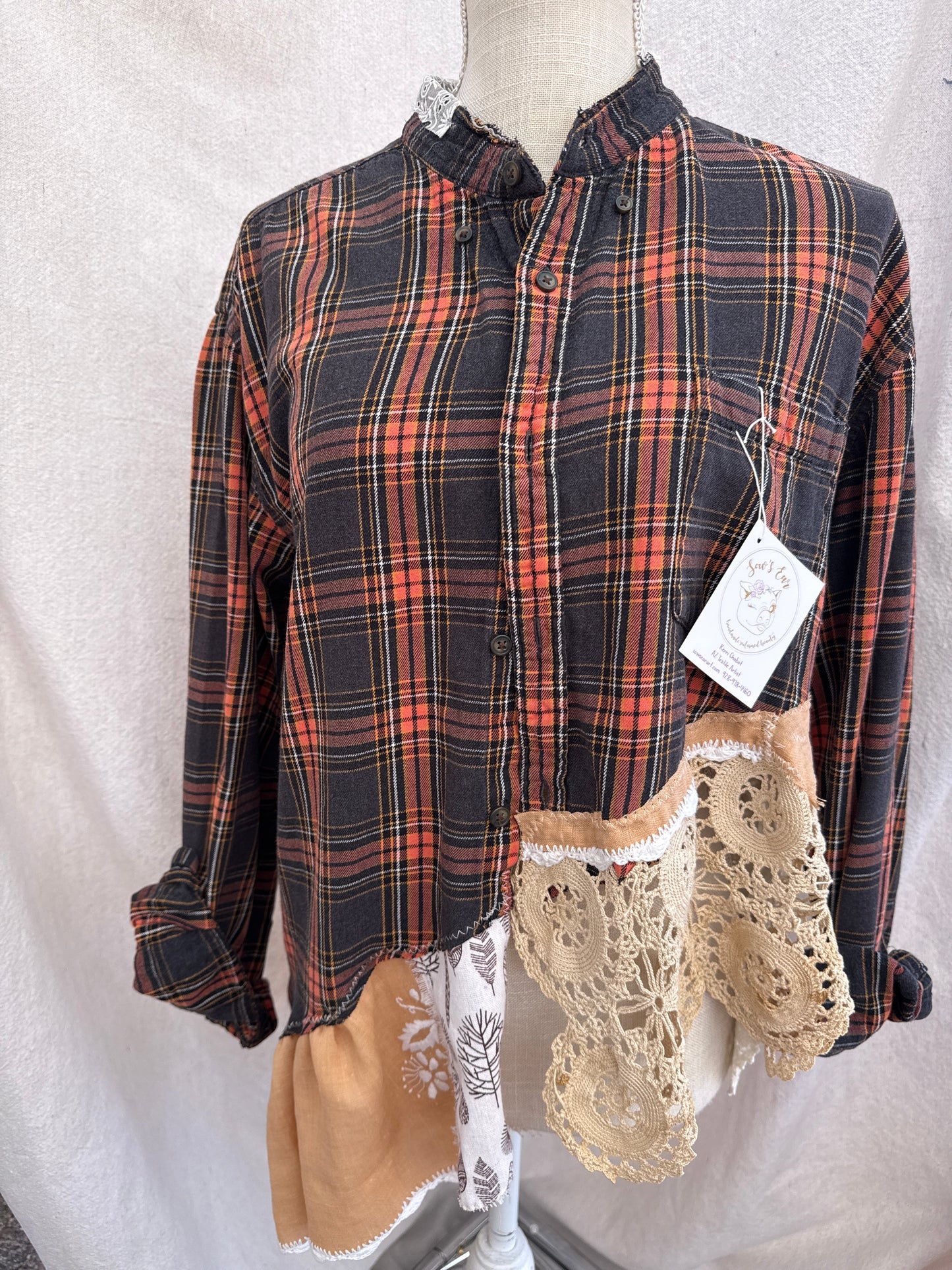 “Thanks for the feels” flannel shirt jacket