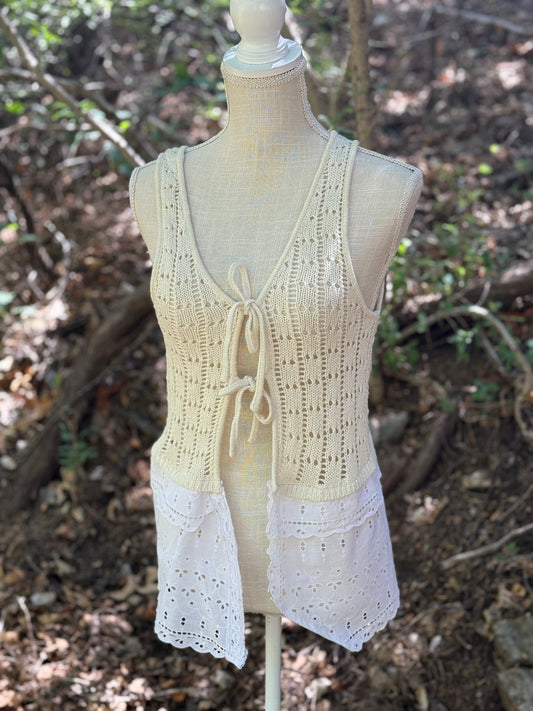 Vintage crochet vest
