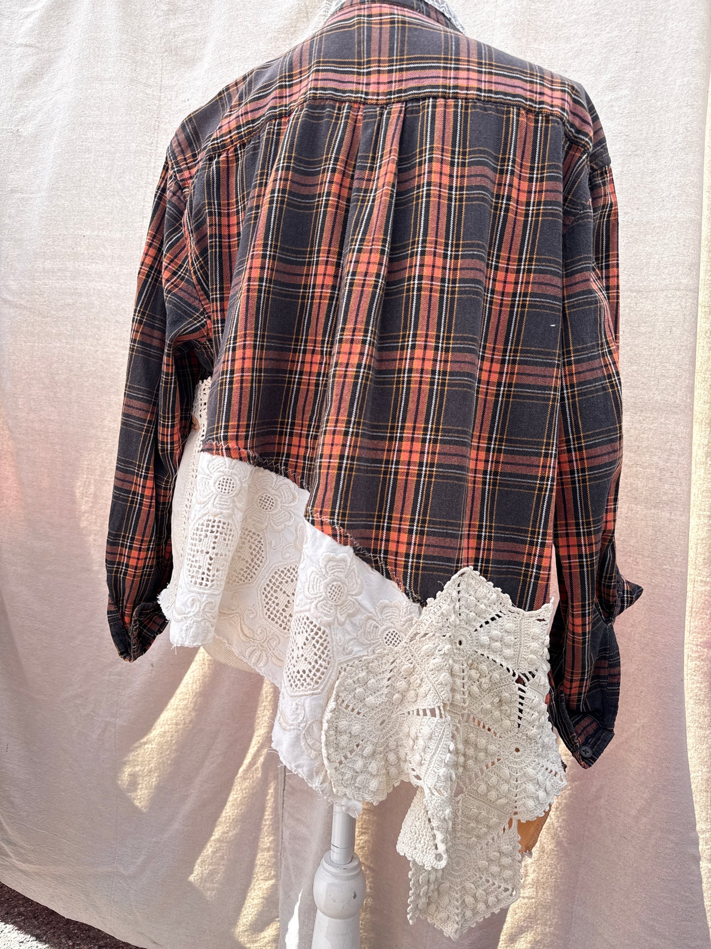 “Thanks for the feels” flannel shirt jacket