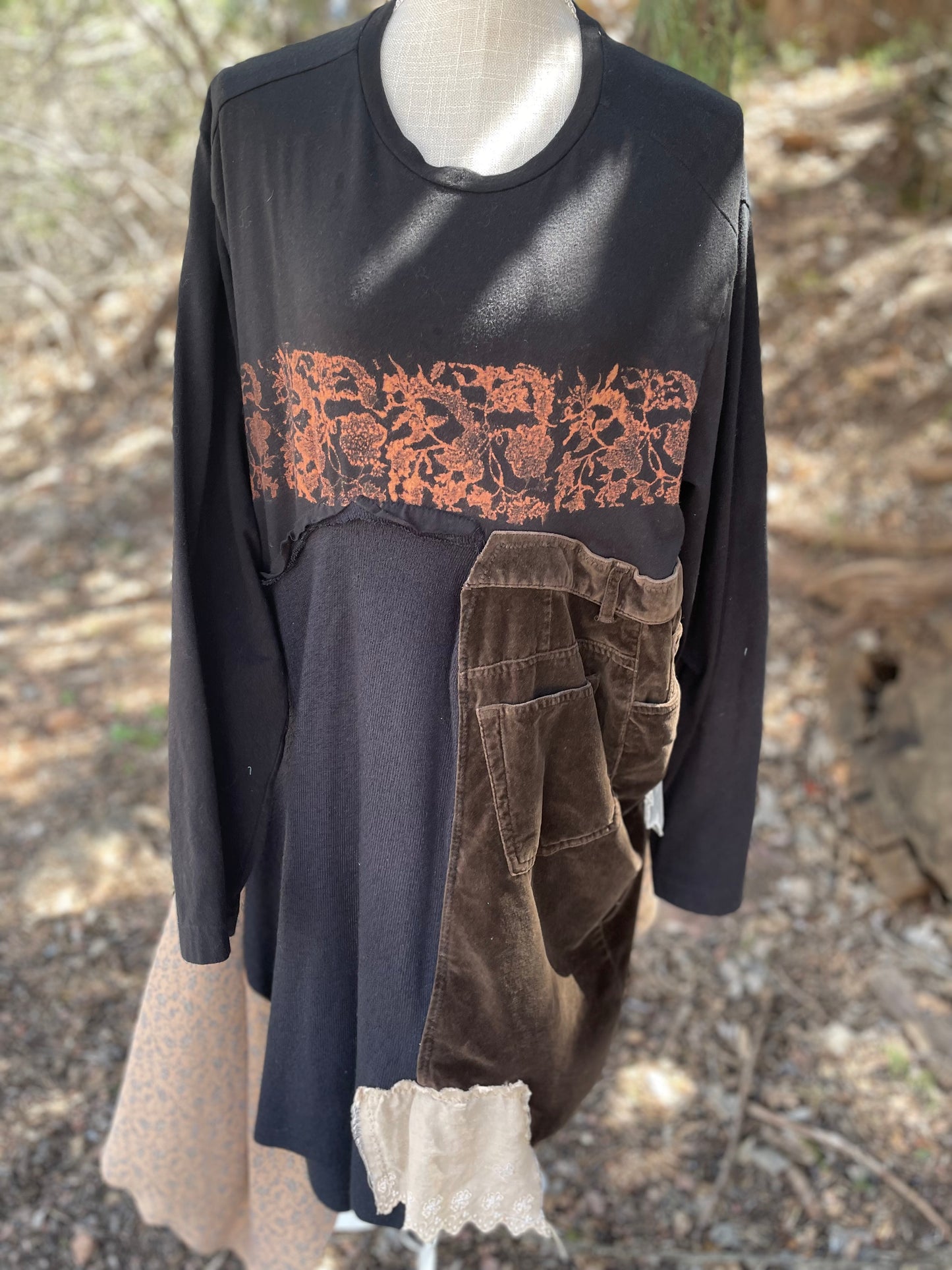 Dancin in the Woods Up-cycled tunic dress