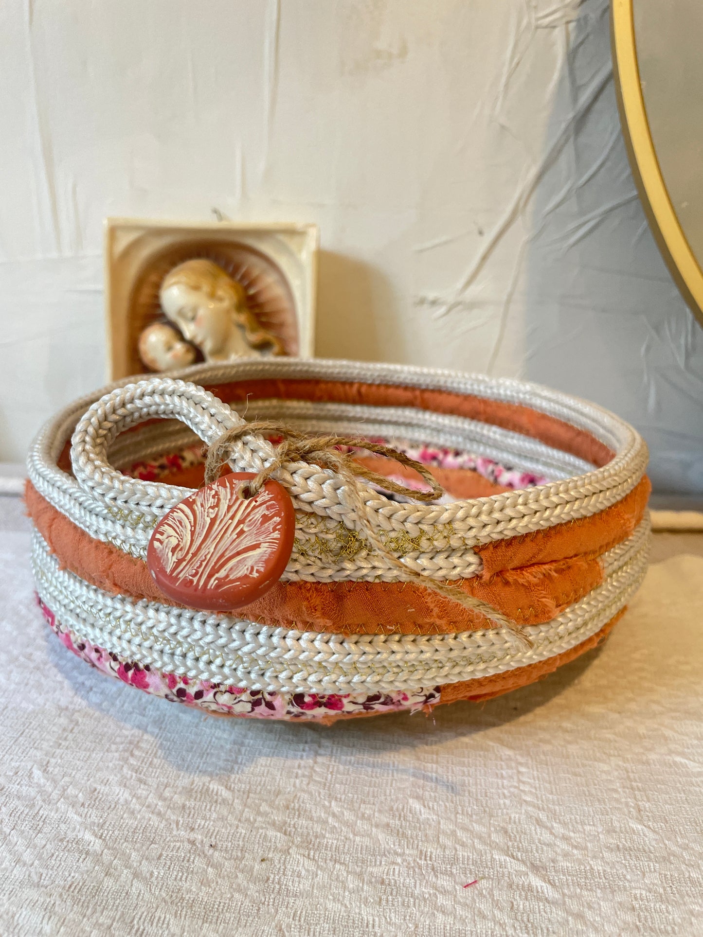 Desert rose rope basket