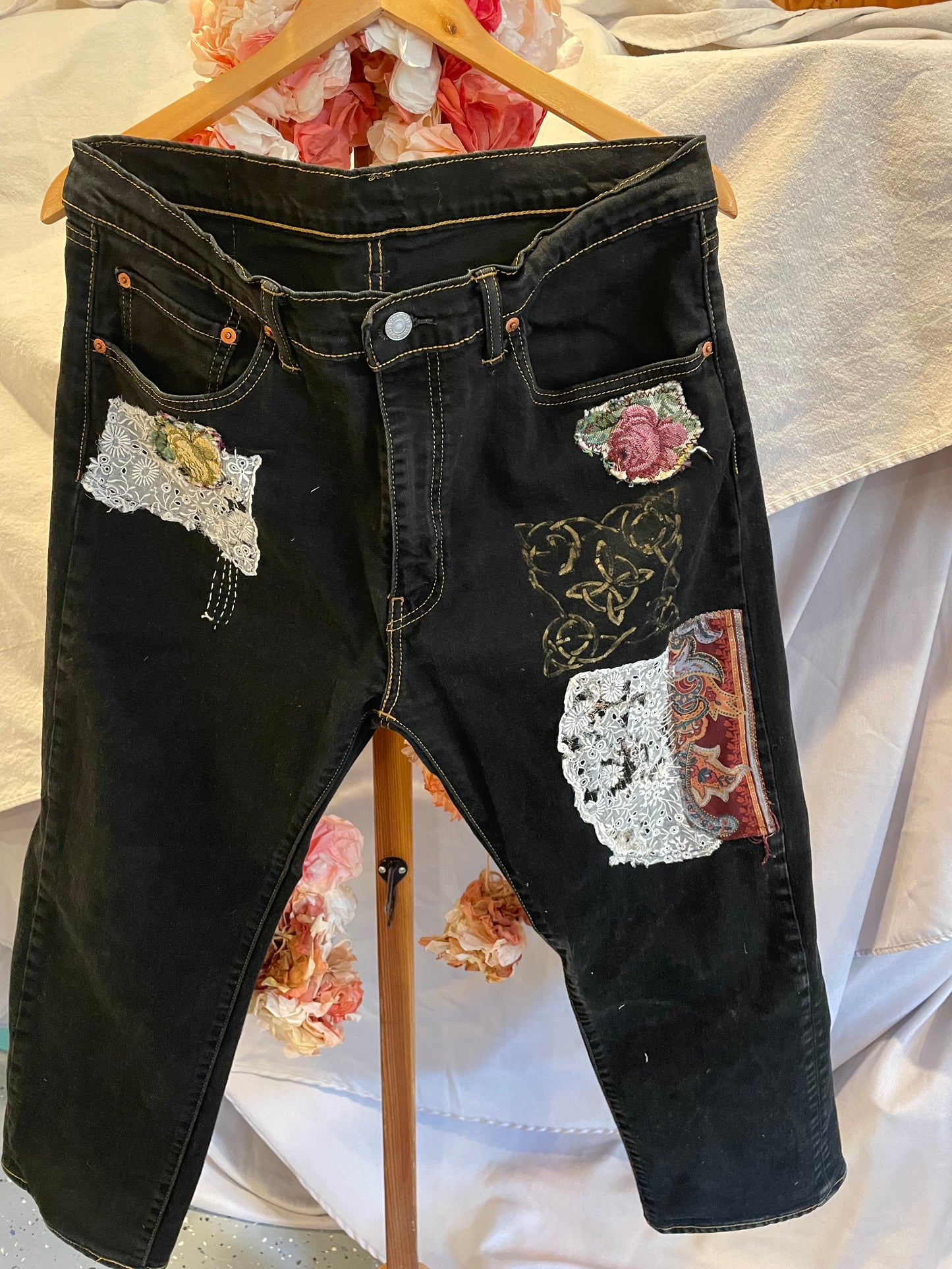 Vintage Levi's embellished black