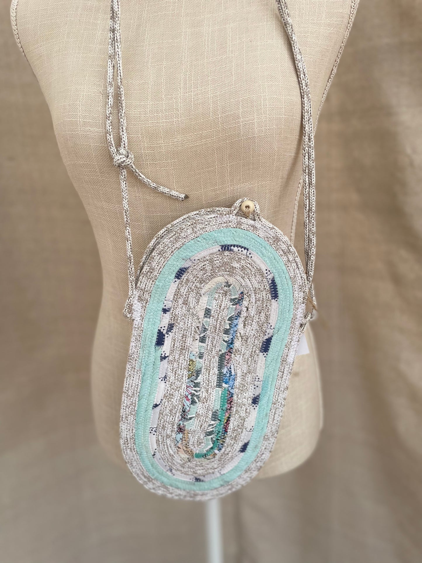 Lake mosaic clamshell crossbody