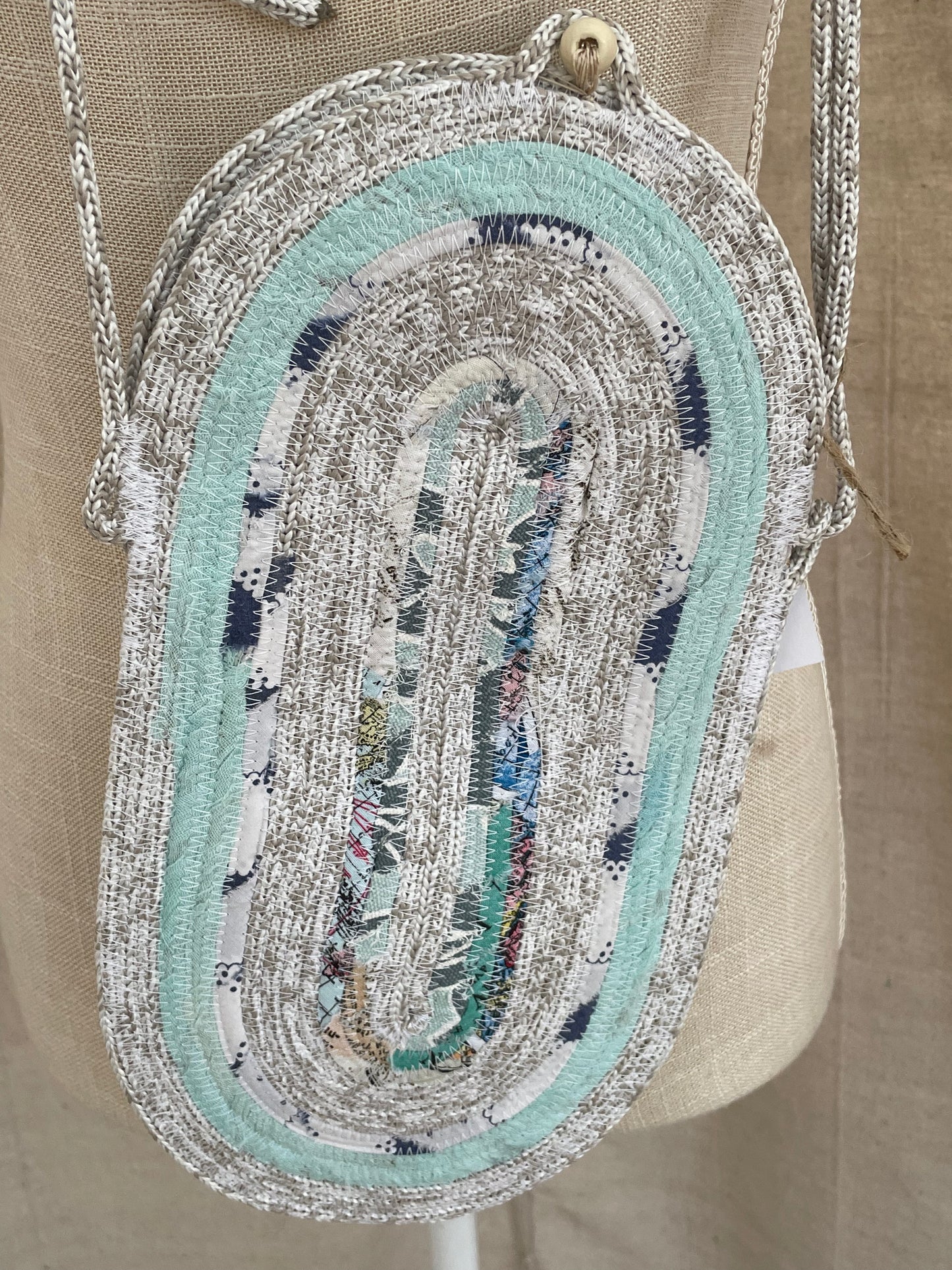 Lake mosaic clamshell crossbody