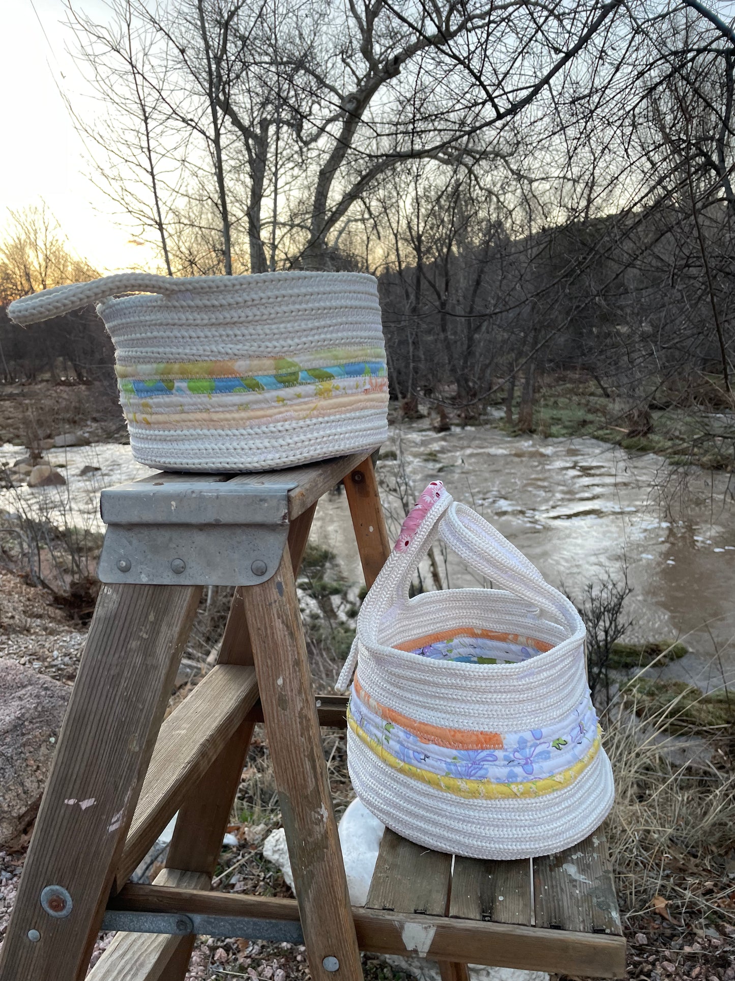 Hanging Spring rope basket