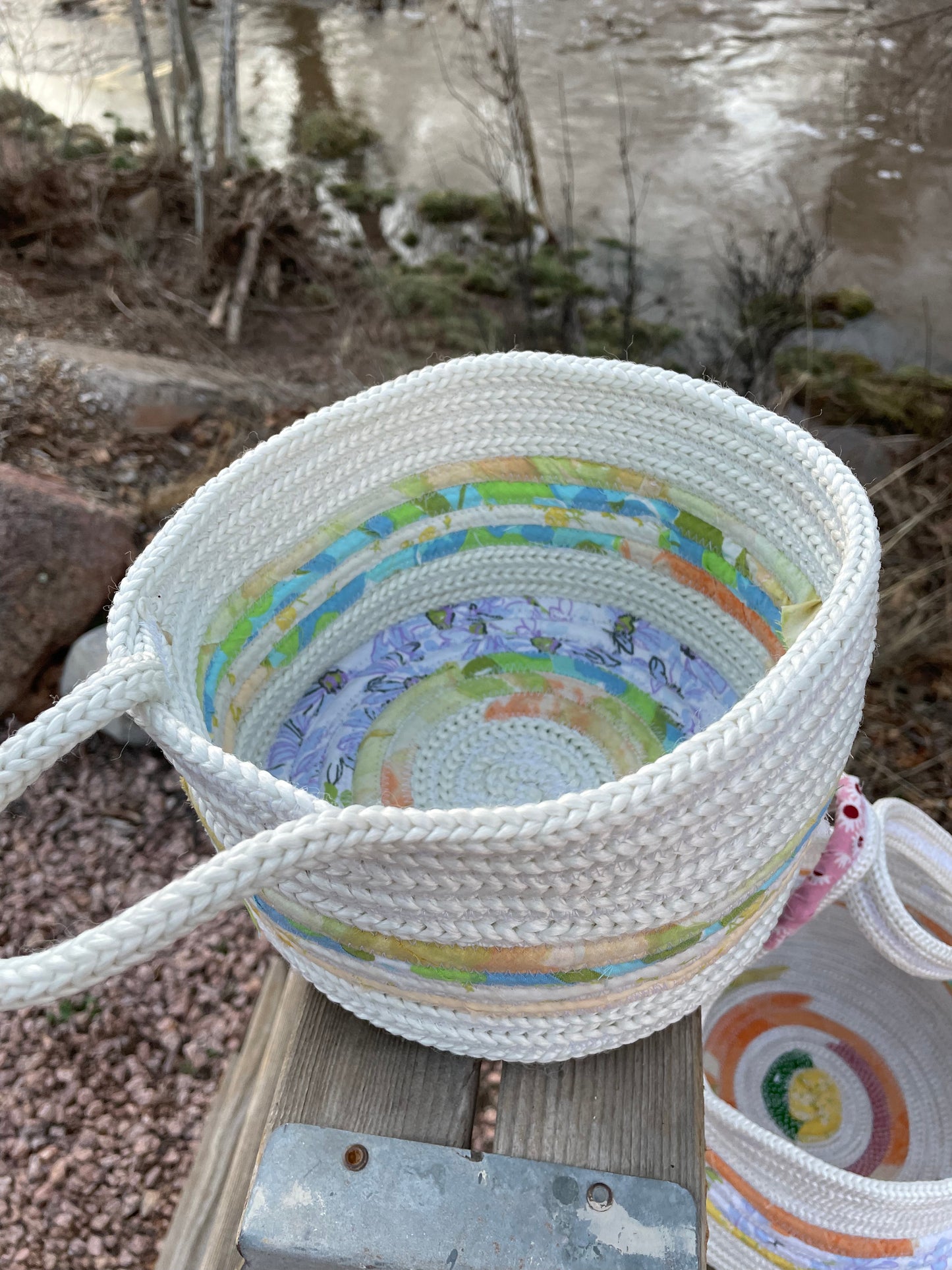 Hanging Spring rope basket