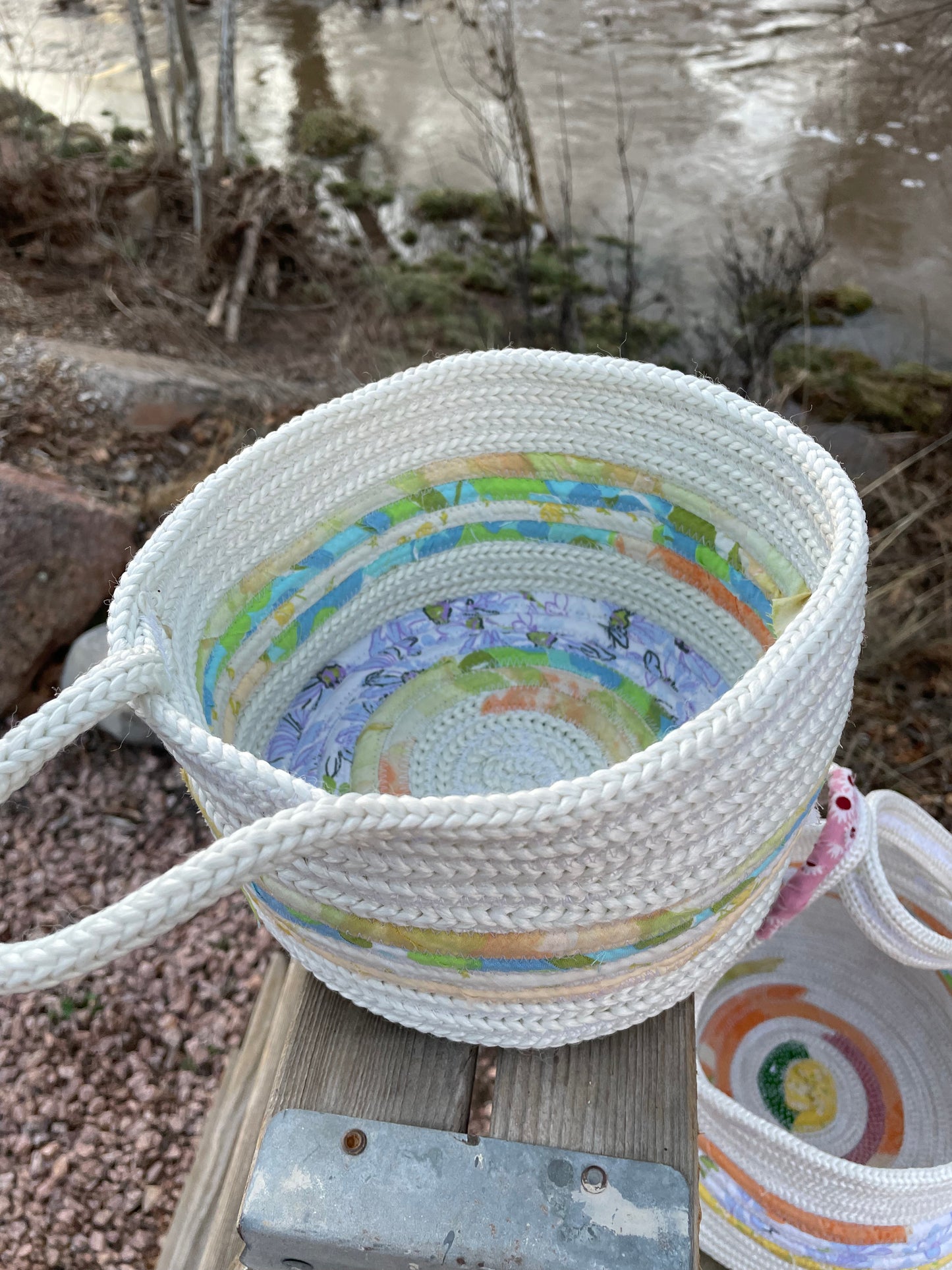 Hanging Spring rope basket